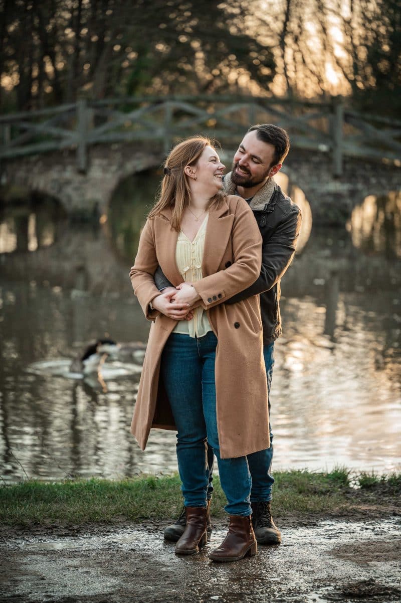 An early spring pre-wedding photo shoot in Staunton Country Park in Hampshire. Dogs are welcome to come on engagement shoots
