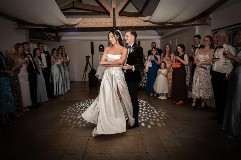 Bride and groom first dance at Farbridge in Chichester